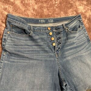 Wide Leg, Cropped, Denim pant